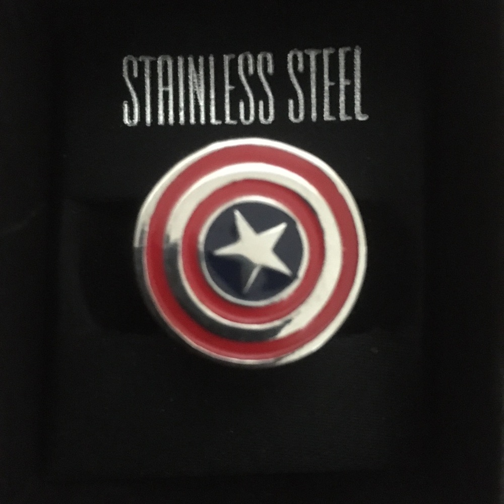 BOGO, Avengers, Captain America, star shield stainless steel ring. Marvel